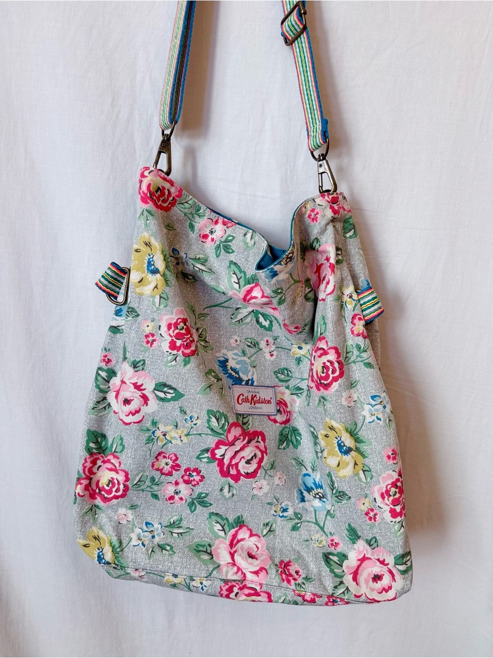 Cath Kidston Floral Canvas Crossbody Bag Multicolor Strap